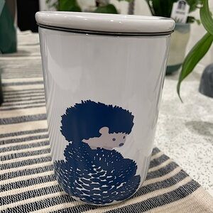 Davids tea Hedgehog Nordic mug color changing blue grey ceramic cup pinecone